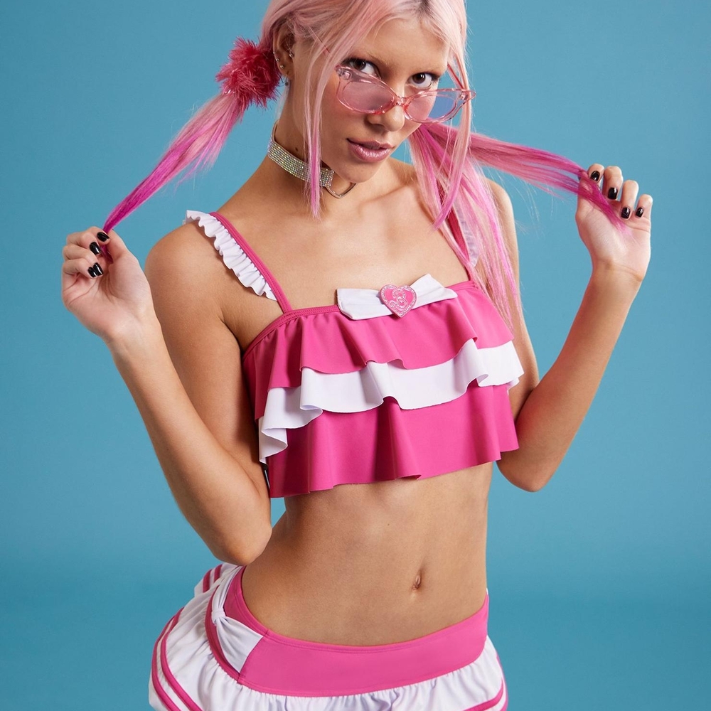 Barbie Hot Pink and White Bikini Set